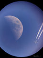 SteelRat / Photos / Lunar Flyby with 200mm Dob & Mobile Phone (small version)