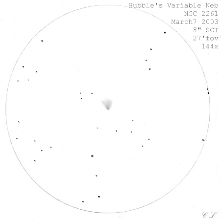 Talitha / Photos / Hubble's Variable Nebula - NGC 2261