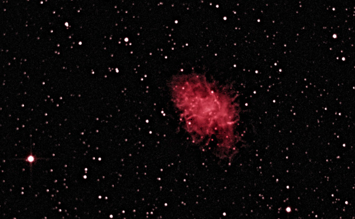 peonic / Photos / M1 The Crab Nebula - Mono with false HA Colour