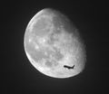 redglare / Photo / moon with plane crossing sat 18/10/08